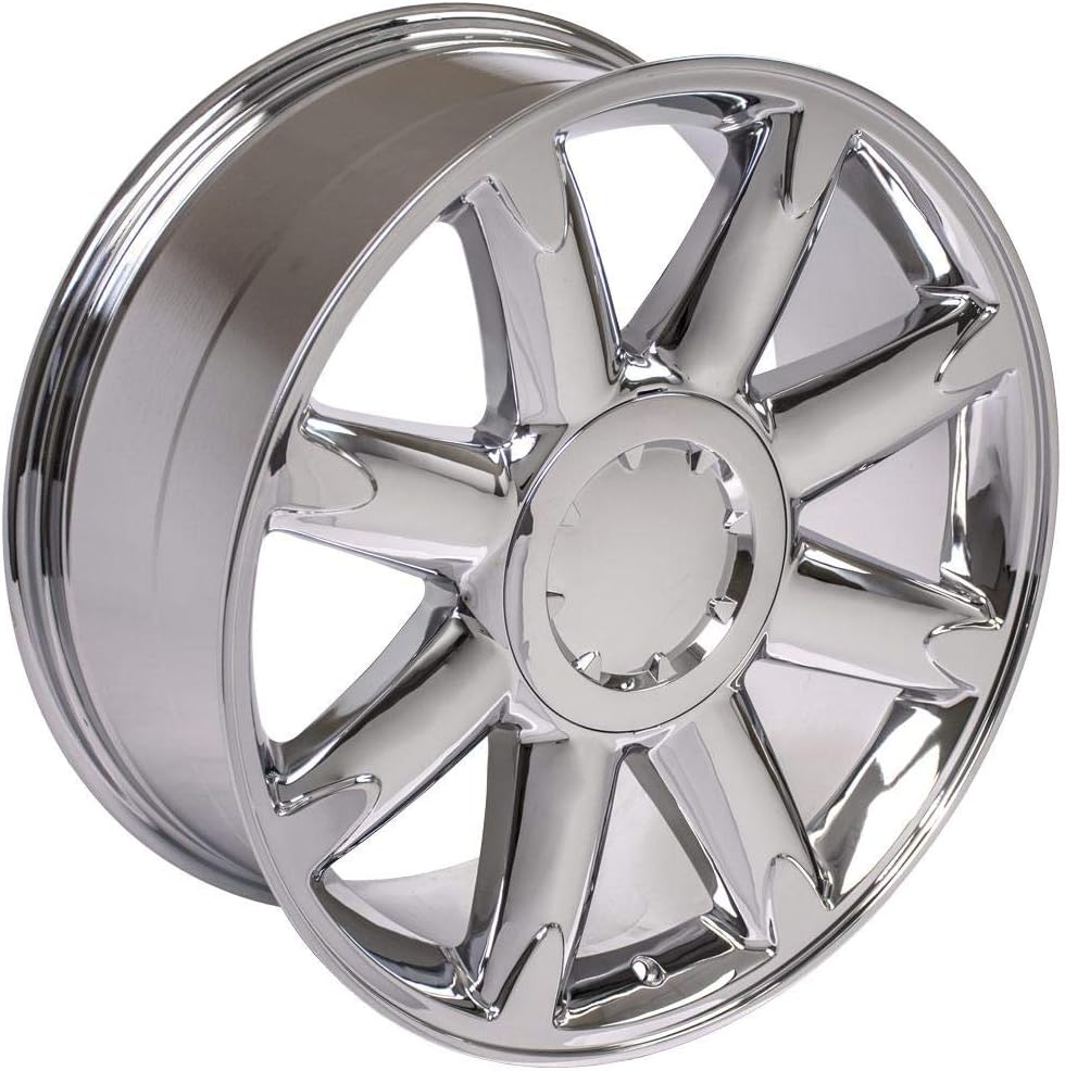 OE Wheels LLC 20 inch Rim Fits 6x139.7 Silverado Suburban Tahoe Sierra Yukon Escalade CV85 20x8.5 Chrome Wheels Hollander: 5304