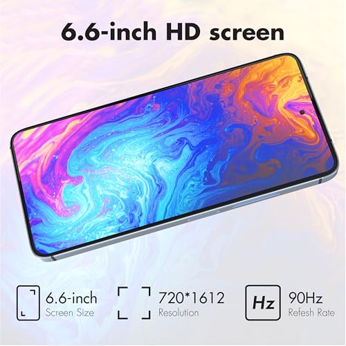 NUU N20 Basic Cell Phone for T-Mobile, Mint, Metro, Qlink, Tello, 12(6+6) GB+128GB,Perfect for Teenagers, Dual SIM 4G, Octa-Core 6.6" 90Hz HD+