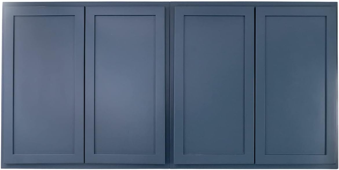 RTA (Ready-to-Assemble) Cabinets | Needlepoint Navy Starter Laundry Room Kit | 60" Wide | 2 x 30 W x 30" H x 12" D | Storage Cabinets | Shaker