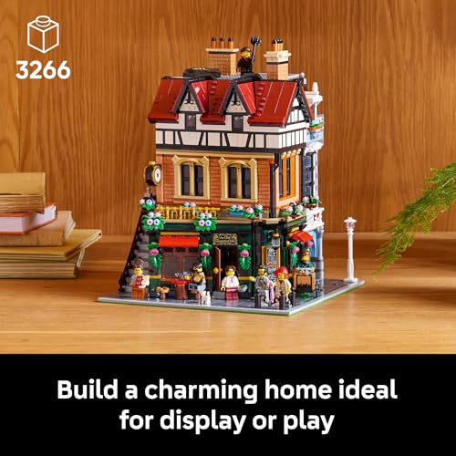 LEGO Icons Tudor Corner Building Set for Adults 18+ - DIY Miniature House Kit - Collectible Mini House Building Set for Men and Women