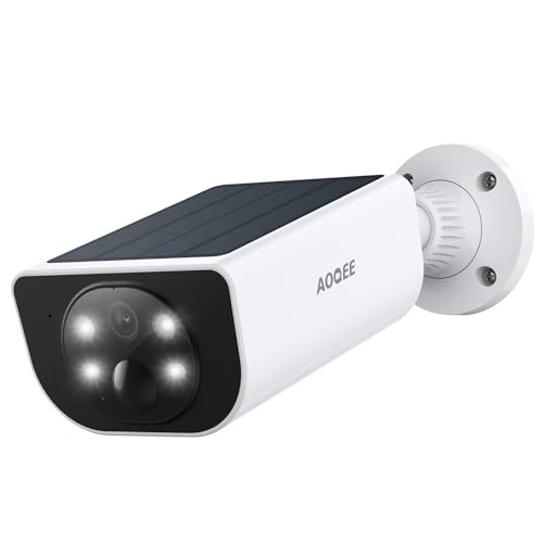 Cameras for Home Security-2K Wireless Security Camera Outdoor with AI Motion Detection & Siren, Non-Stop Solar Powered Charging, Color Night Vision