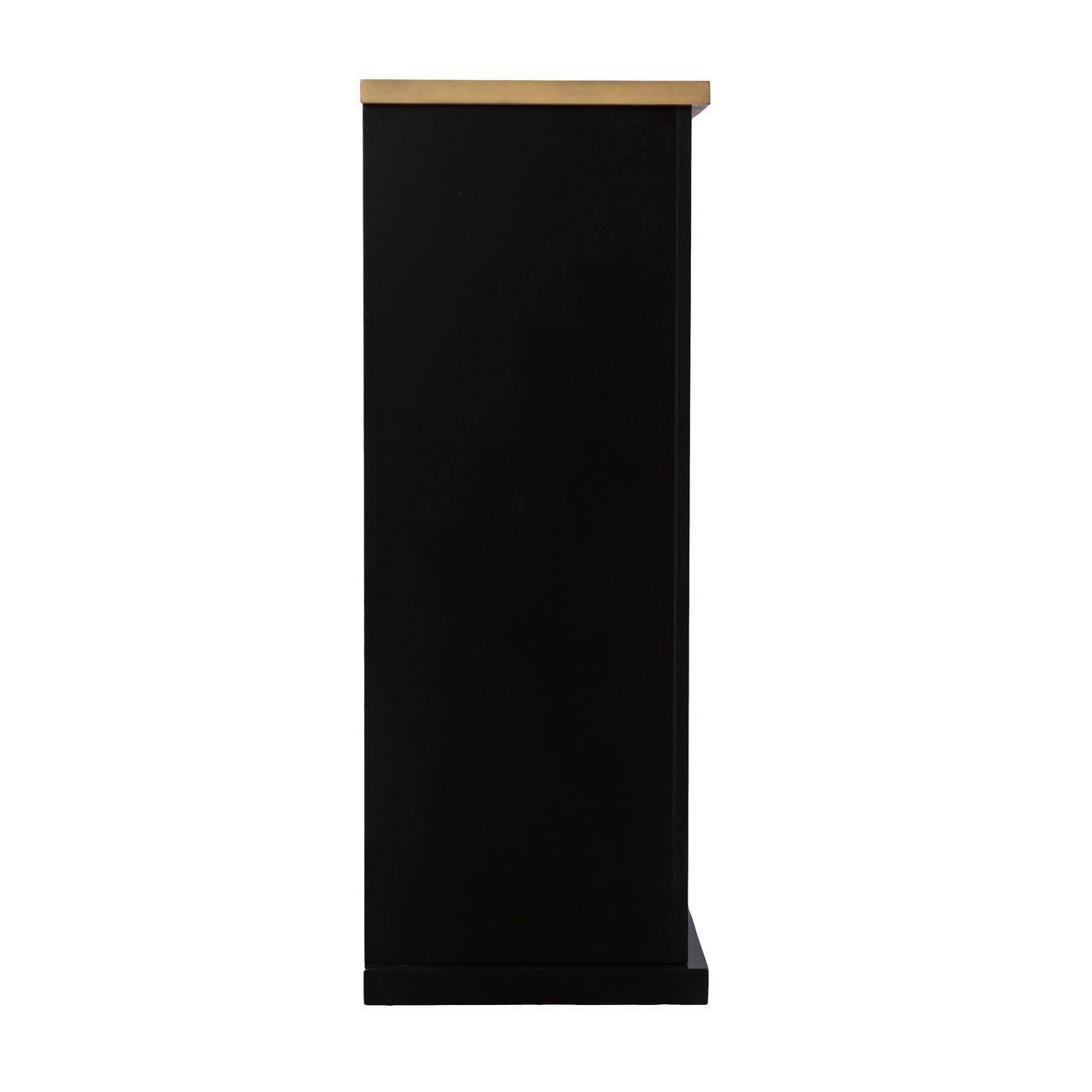Southern Enterprises Cardington Electric Fireplace in Black/Natural