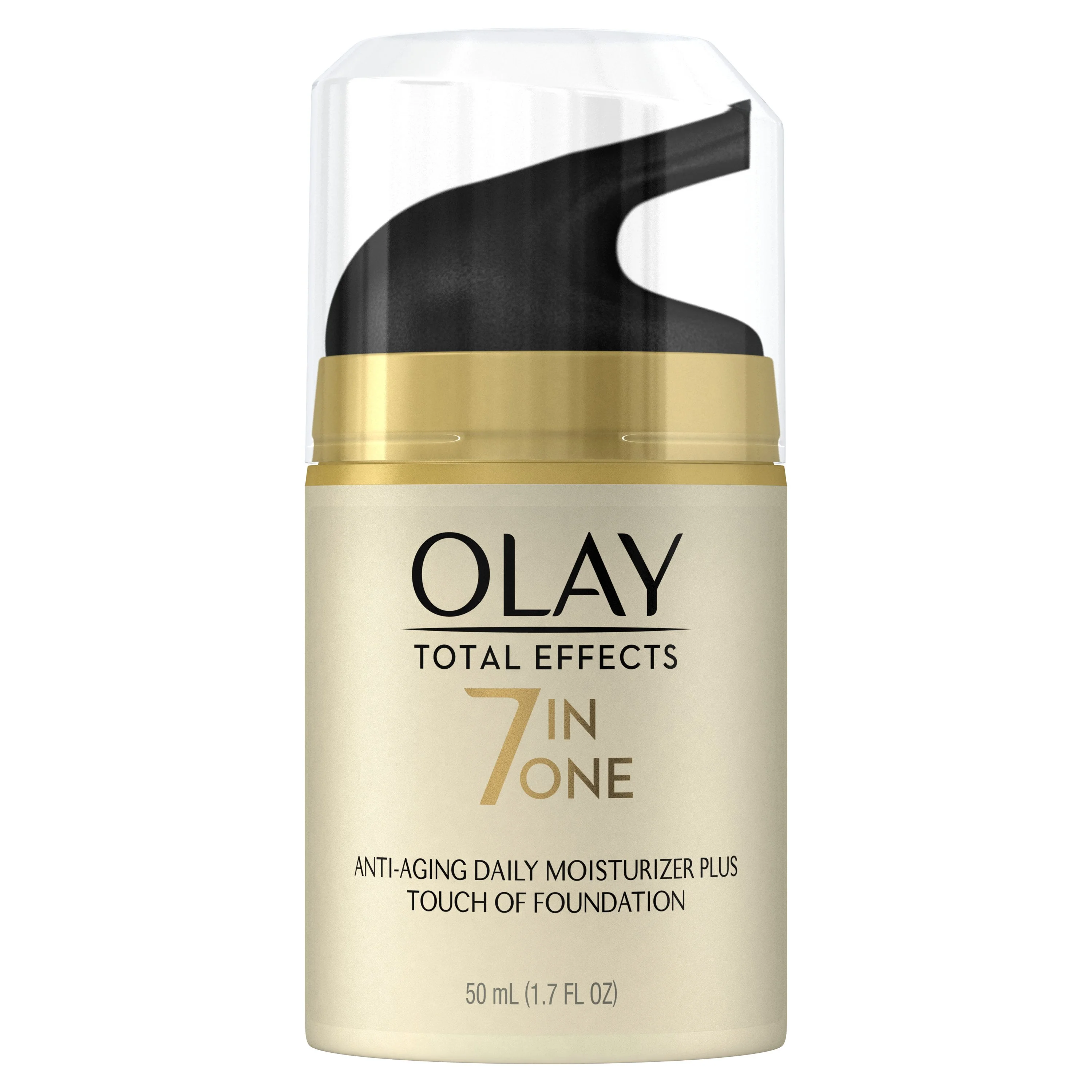 OLAY Total Effects 7 In One Anti-Aging Moisturizer + Touch Of Foundation Light To Medium 1.7 oz Pack of 4