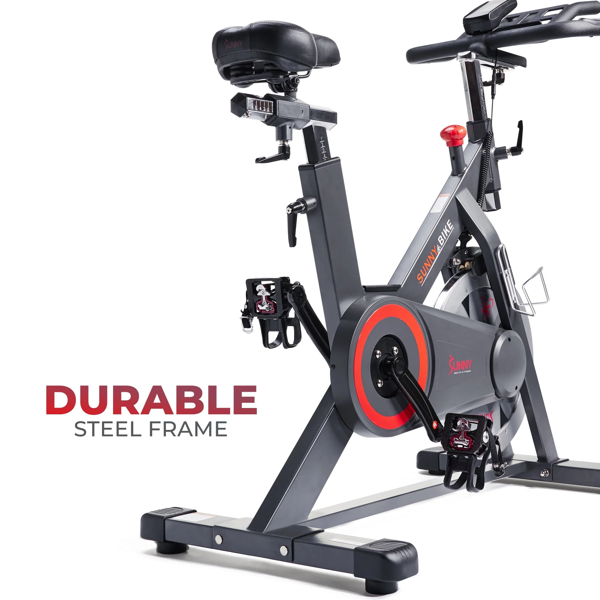 Sunny Health & Fitness Premium Indoor Cycling Smart Stationary Bike with Exclusive SunnyFit庐 App Enhanced Bluetooth Connectivity