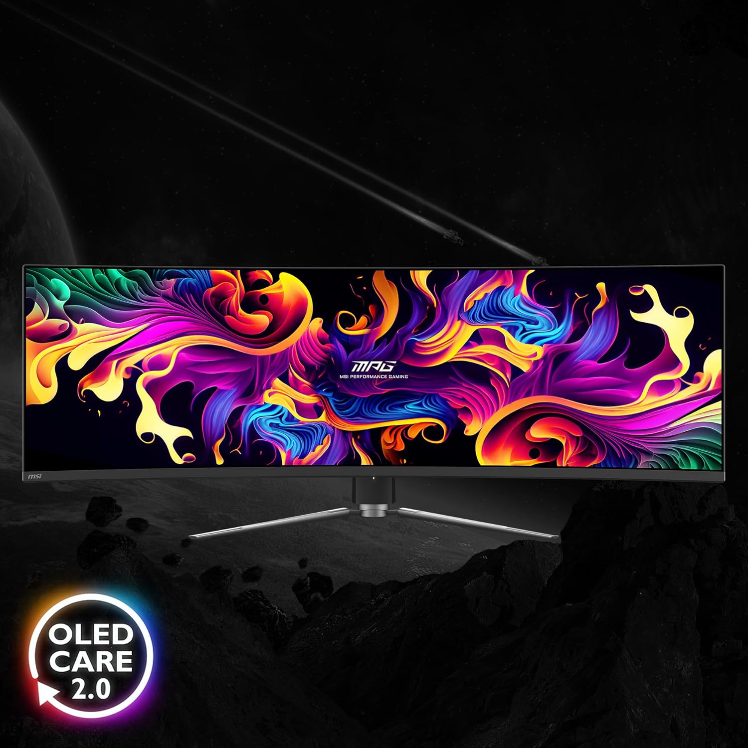 MSI MPG 491CQP QD-OLED, 49 Curved OLED Gaming Monitor, 5120 x 1440 (DQHD), OLED 0.03ms Response time, 144Hz, True Black HDR 400, HDMI, DP Port