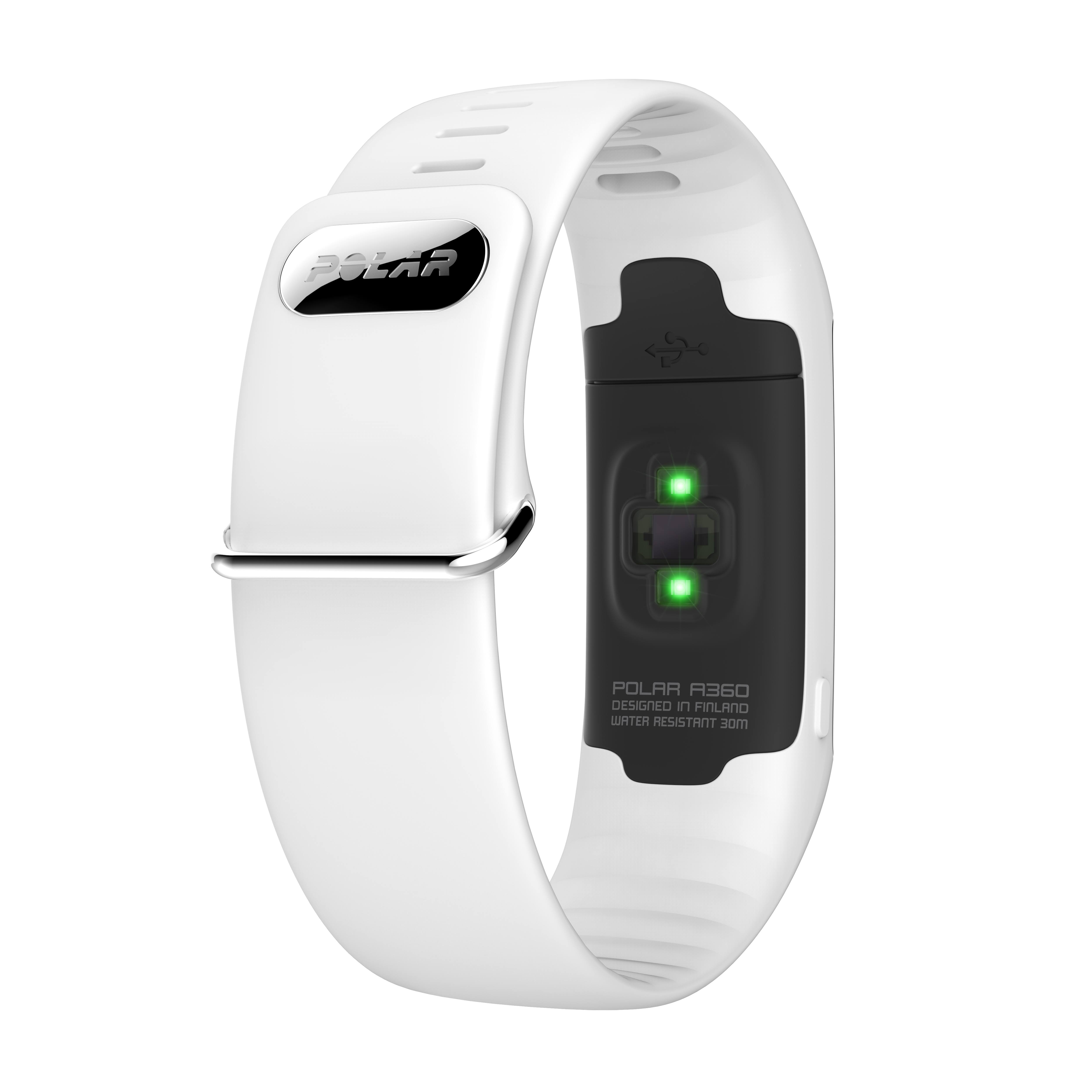 Polar A360 Fitness Tracker with Wrist Heart Rate Monitor, White