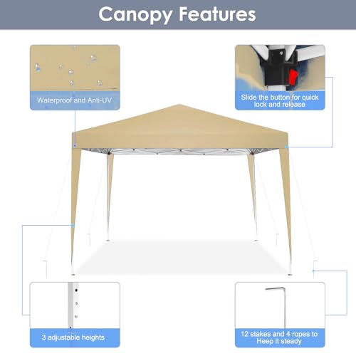 COBIZI Canopy 10x20 Pop Up Canopy Tent with 6 Sidewalls Party Tents for Parties Weddings Backyard Waterproof Canopy Outdoor Commercial Canopy Event
