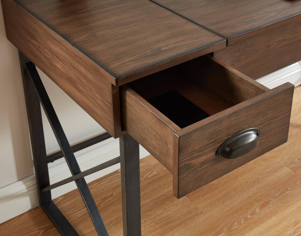 Furniture of America 58-in Brown Modern/Contemporary Standing Desk | IDF-DK5203