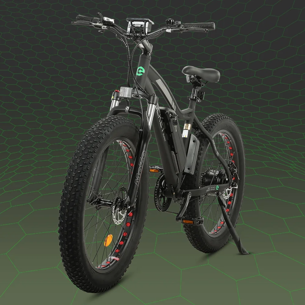 Ecotric 26 Inch Fat Tire Electric Bicycle Powerful 500 W Motor 36 V/12.5 Ah Removable Lithium Battery Beach Snow Shock Absorption Mountain for Adults