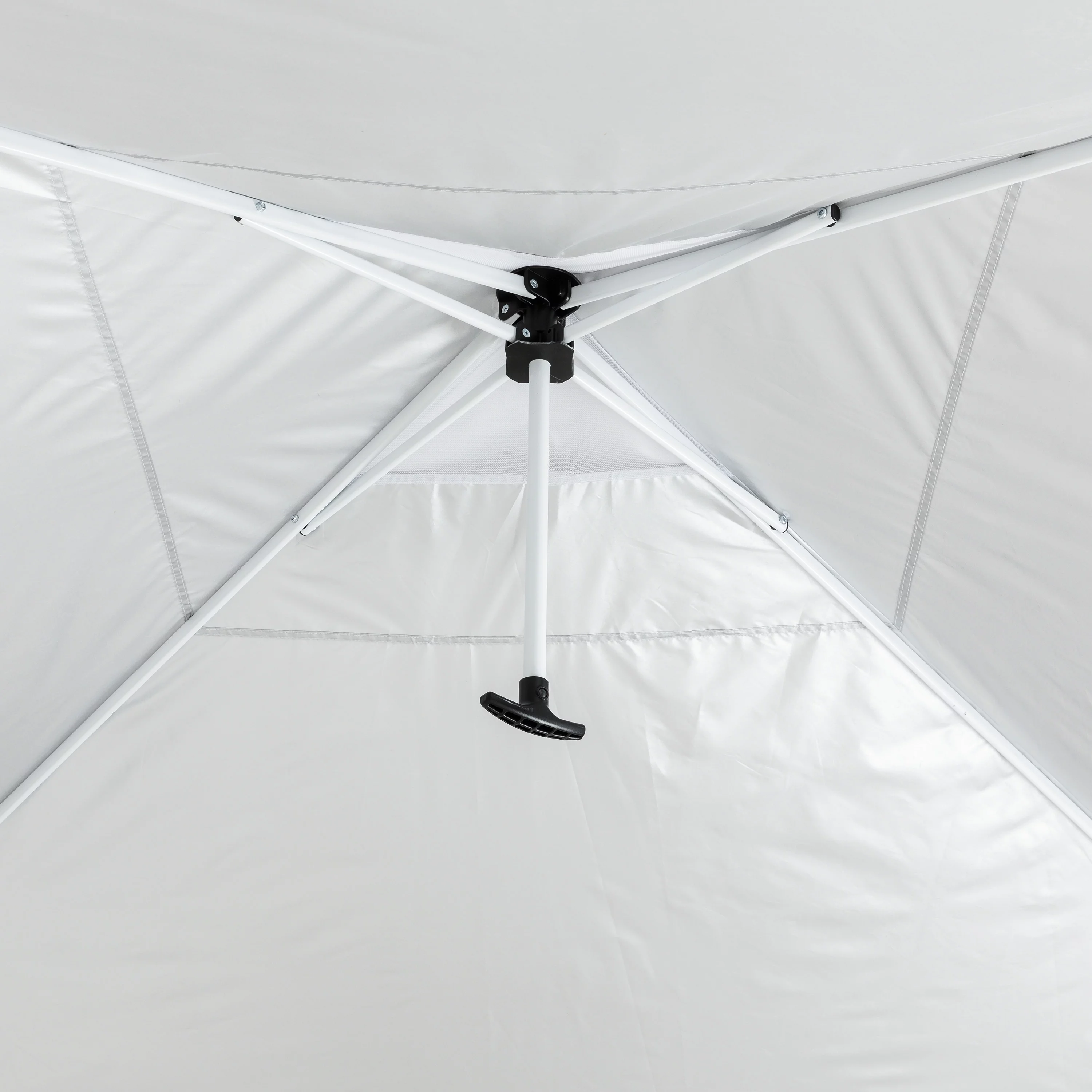 Ozark Trail Simple Push Straight Leg Instant Canopy, White, 10 ft x 10 ft