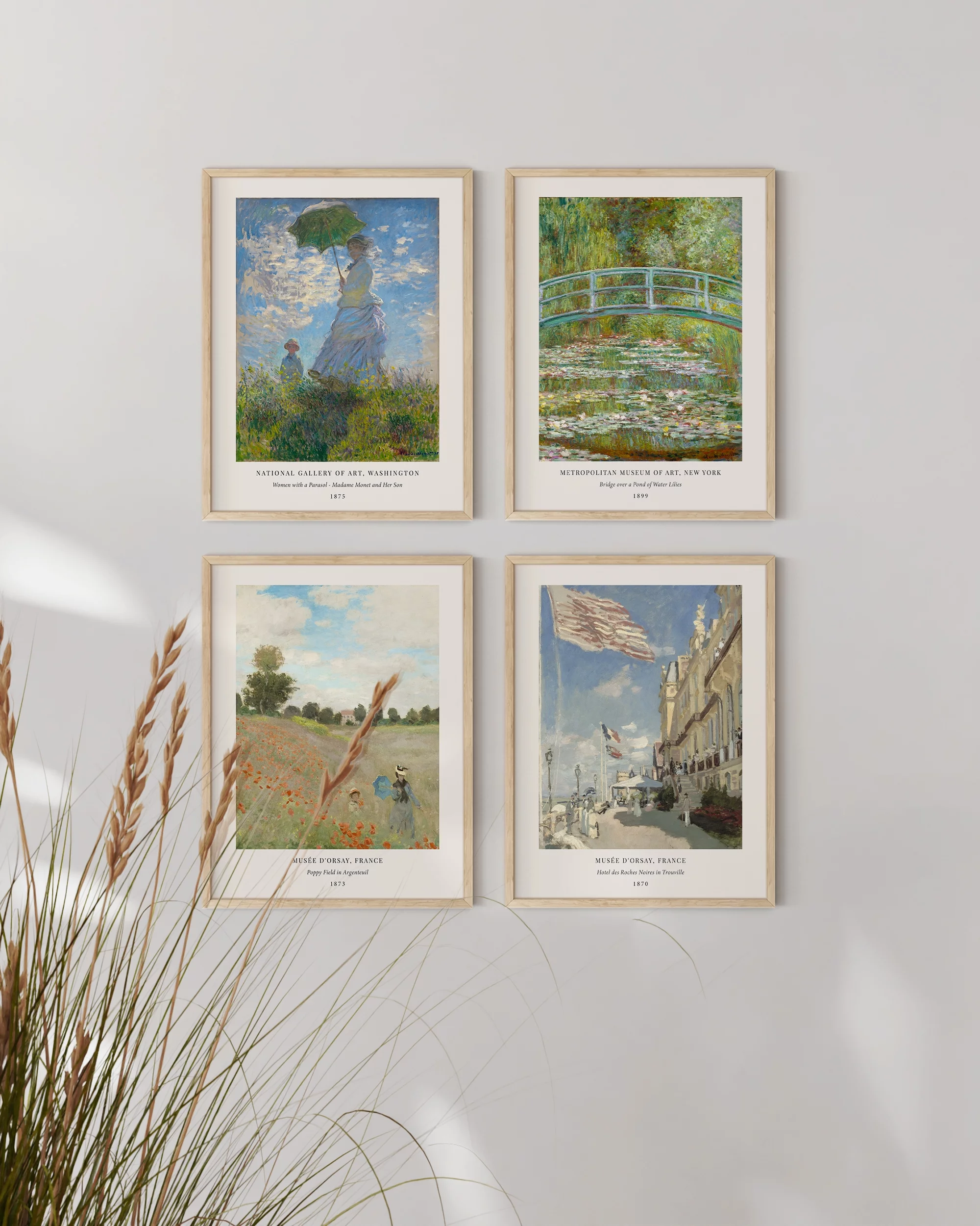 Haus and Hues 12"x16" Beige Oak Wood Picture Frame Set of 4 - 12x16 Wood Picture Frame, 12x16 Frames 4 Pack, 12x16 Poster Frame, 12x16 Frame Wood