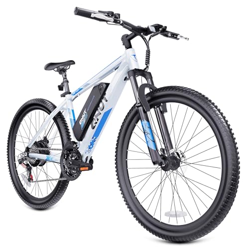 Totem Electric Bike for Adults, 750W Peak 26" Ebike for Men Women Teens with 375WH, 21 Speed, 20Mph, Up to 40Miles Front Suspension