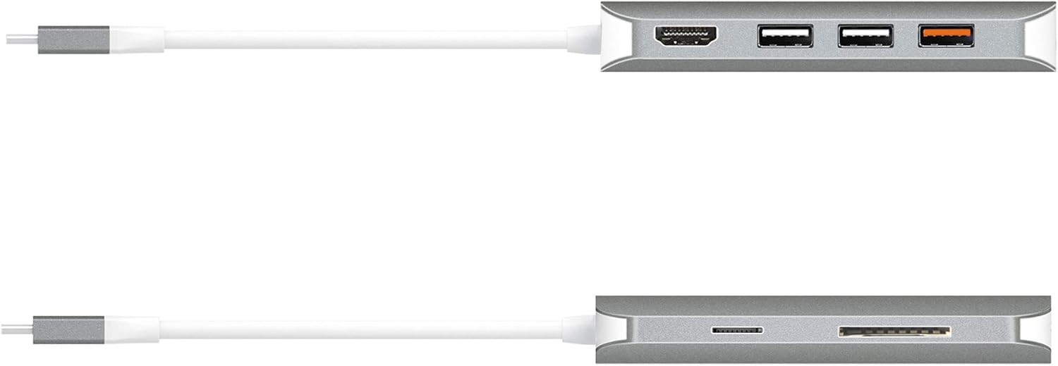 j5create USB C Hub Adapter Multi-Monitor 10-in-1 Port Docking Station 4K HDMI, VGA, Ethernet, USB 3.0, MicroSD, SD