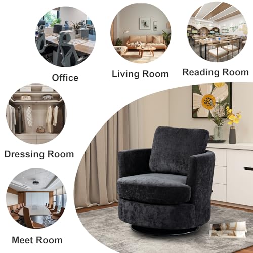 ODUWA Swivel Barrel Chair Set of 2