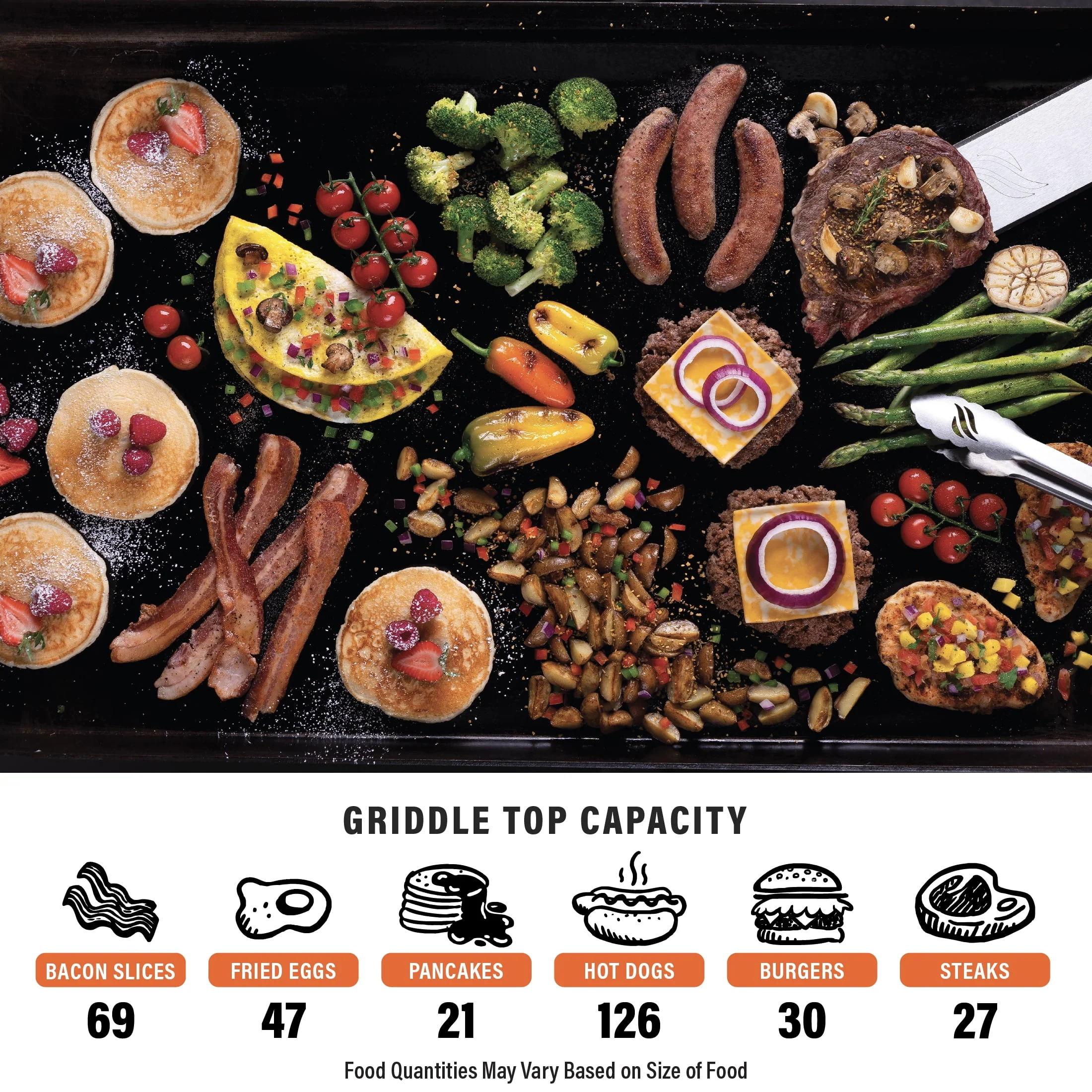 Blackstone Original 36” Omnivore Griddle with X-Braced Hood and Dual Side Shelves