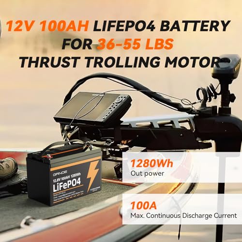 12V 100Ah LiFePO4 Battery Group 31 With Built-in 100A BMS, 15000 Deep Cycles Rechargeable Lithium Battery Prefect for Solar System, Rvs, Marine, Vans