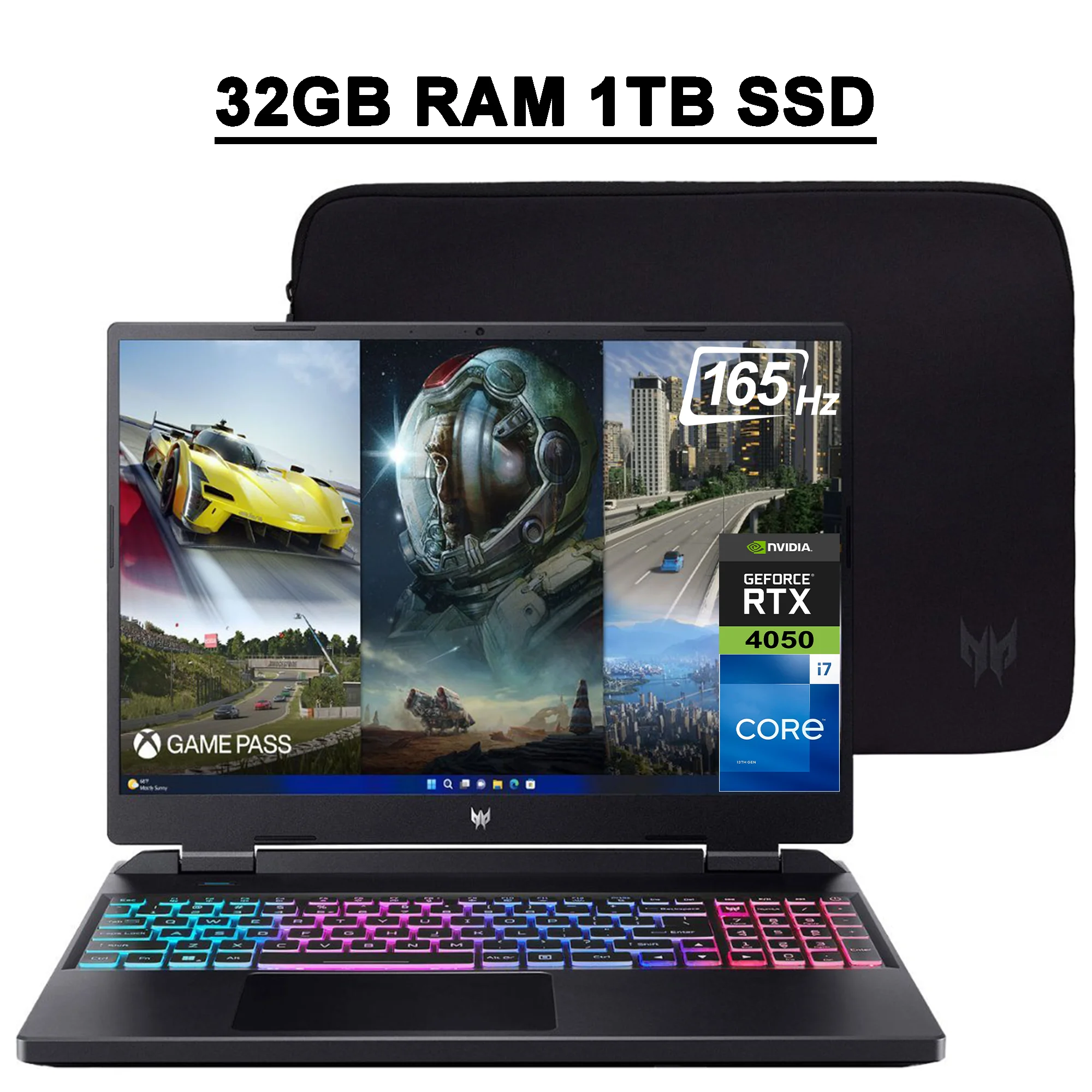 Acer Predator Helios Neo 16 Gaming Laptop 16" WUXGA 165Hz IPS Intel 16-Core i7-13700HX 32GB RAM 1TB SSD GeForce RTX 4050 6GB RGB Backlit Keyboard