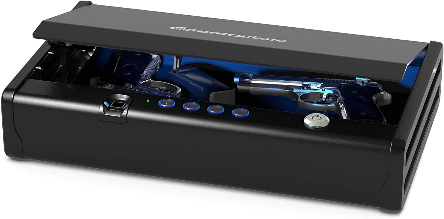 Sentrysafe QAP2BLX XL Quick Access Biometric Pistol Safe