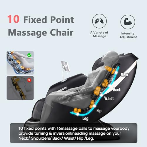 Full Body Airbag Massage Chair: 2025 Shiatsu Zero Gravity Massager Chairs - AI APP Control Back Heating
