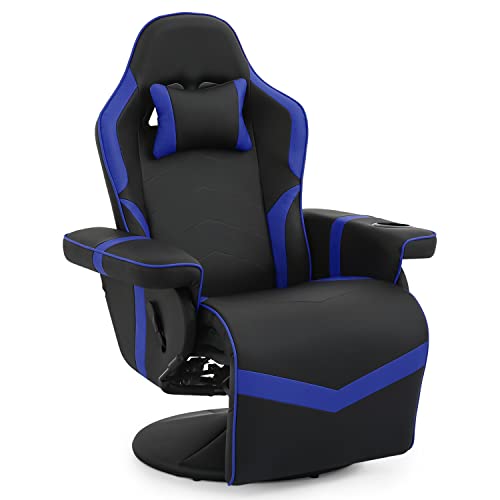 MoNiBloom Video Gaming Chair Racing Style Single Living Room Sofa Recliner with Detachable Headrest