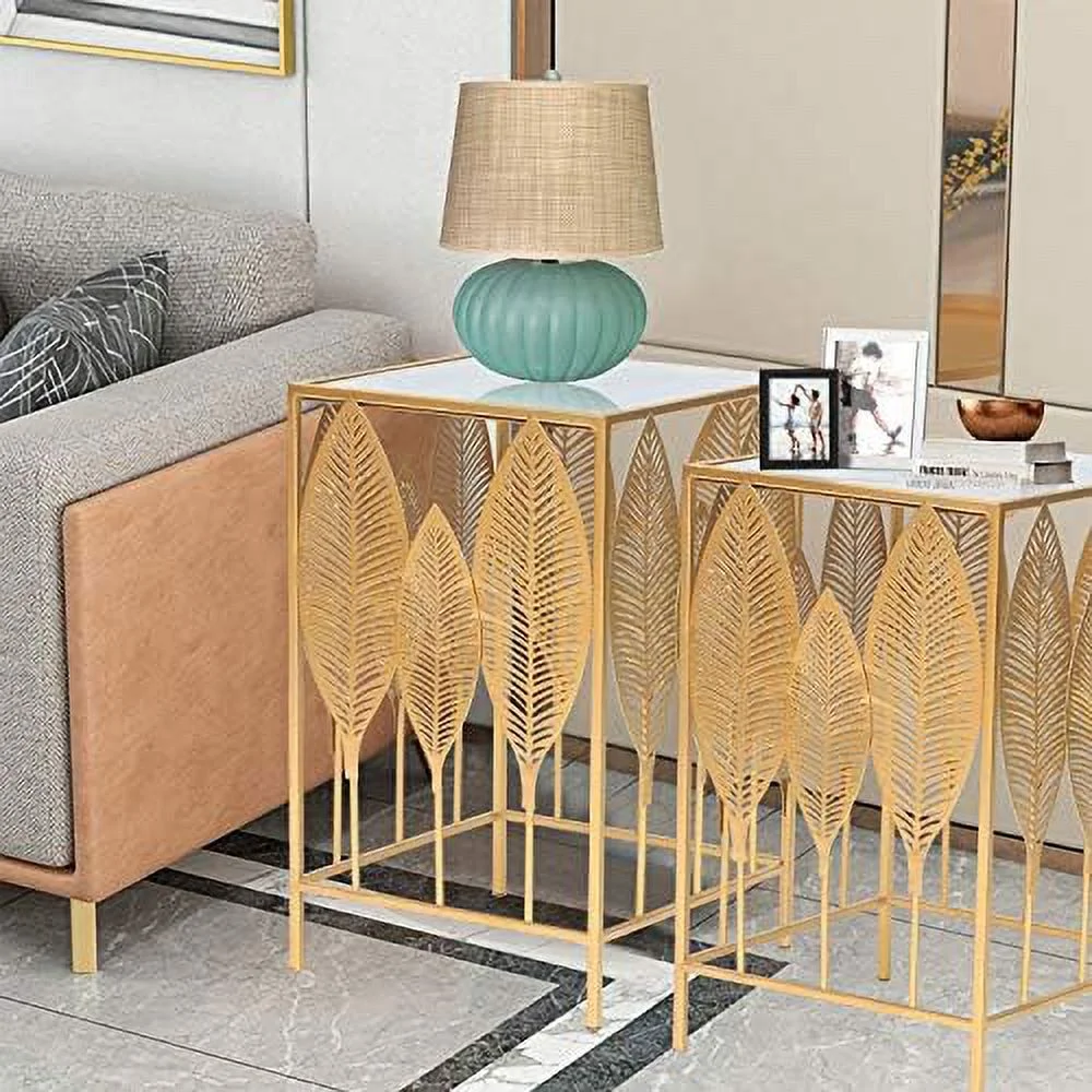 TJBOLIFE Console Table Set of 2- Gold Thin Sofa Table- Metal Slim Console Tables Behind The Sofa Couch- Modern Narrow Accent Sofa Tables for Entryway