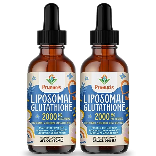 2000MG Liposomal Glutathione Liquid, 98% Absorption, Glutathione Liquid Supplement, Active Form L- Glutathione