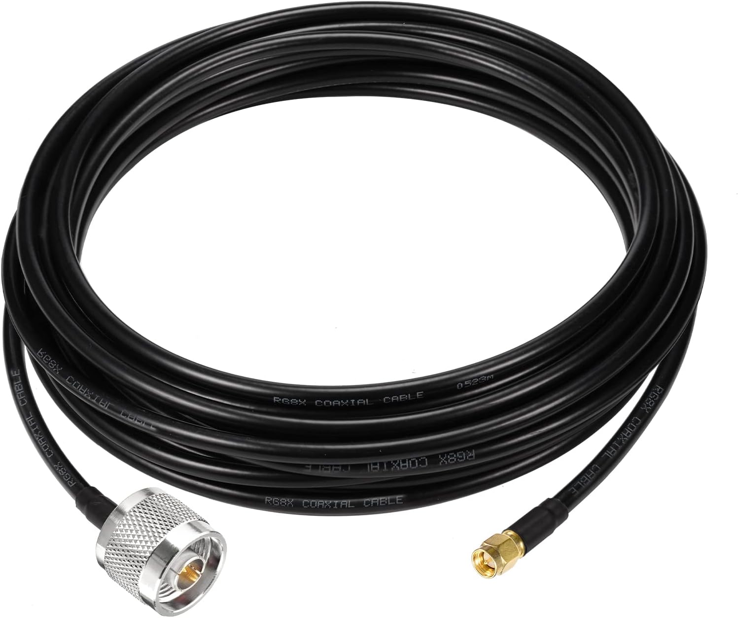 Wlaniot Low Loss N Male to SMA Male with Weatherproof Connectors RG58 Cable（25feet,7.5M） for Celling Antenna Pack of 2