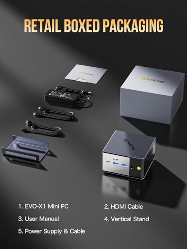 GMKtec M5 Plus Gaming Mini PC Ryzen 7 5825U (Upgraded 7430U/ 5700U), 32GB RAM 1TB SSD Dual NIC LAN 2.5GbE Desktop Computers Office Home