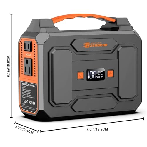 Portable Power Station with Foldable 40W Solar Panel, 100W Solar Powered Generator with Panels