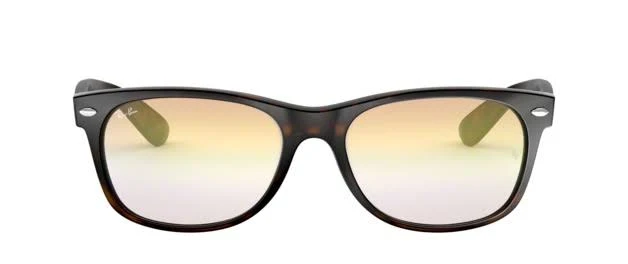 Ray-Ban RB2132F New Wayfarer Plastic Unisex Sunglasses, 710/Y0 Havana