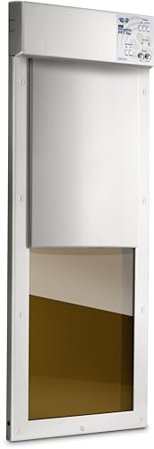 Power Pet Electronic Dog Door - High Tech Pet WiFi Enabled Electronic Pet Doors - Ultrasonic Collar-Smart Phone App