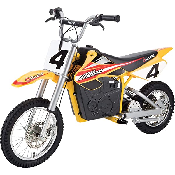 Razor Dirt Rocket Electric Motocross Off-Road Bike - SX350, SX500, MX350, MX650 Models Mx650 (Yellow) Standard Packaging