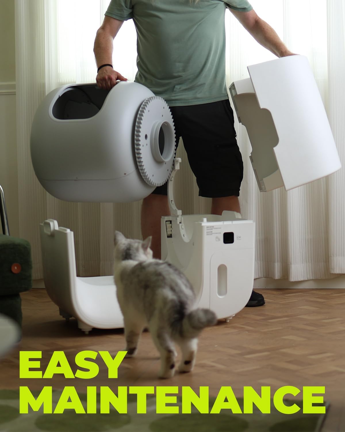 Furbulous True Odor-Free Self Cleaning and Packing Litter Box, Automatic Cat Litter Box with Self-Pack and Refill System, APP Control