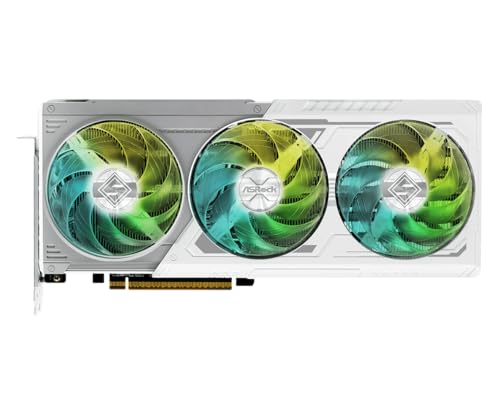 ASRock AMD Radeon RX 9070 XT Steel Legend 16GB White GPU 20Gbps GDDR6 256Bit (3rd Gen RT 2nd Gen AI Accelerators) PCIe5.0 800W 2x8-pin Triple Fan