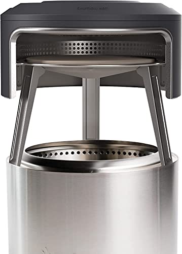 Solo Stove Bonfire Pi Fire | Pizza Oven Accessory for Bonfire Fire Pit, Incl. Carry Case & Cordierite Pizza Stone, Wood Burning Assembly