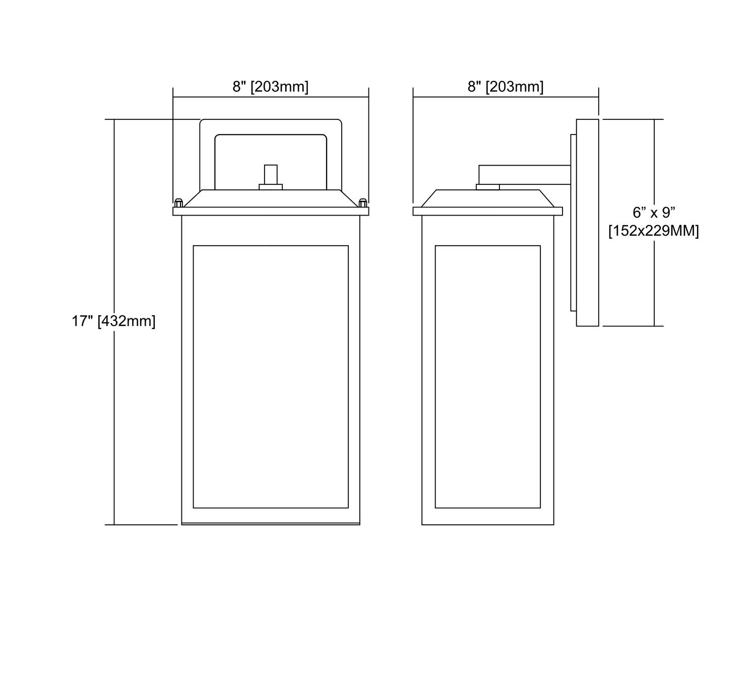 Elk Lighting 45201-LED Newcastle LED Outdoor Wall Sconce in Matte Black