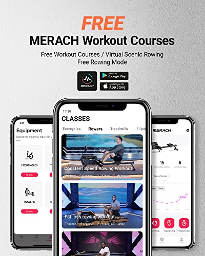 MERACH Rowing Machines for Home, Magnetic Rowing Machine with 16 Levels, Rower Machine of Quiet Resistance