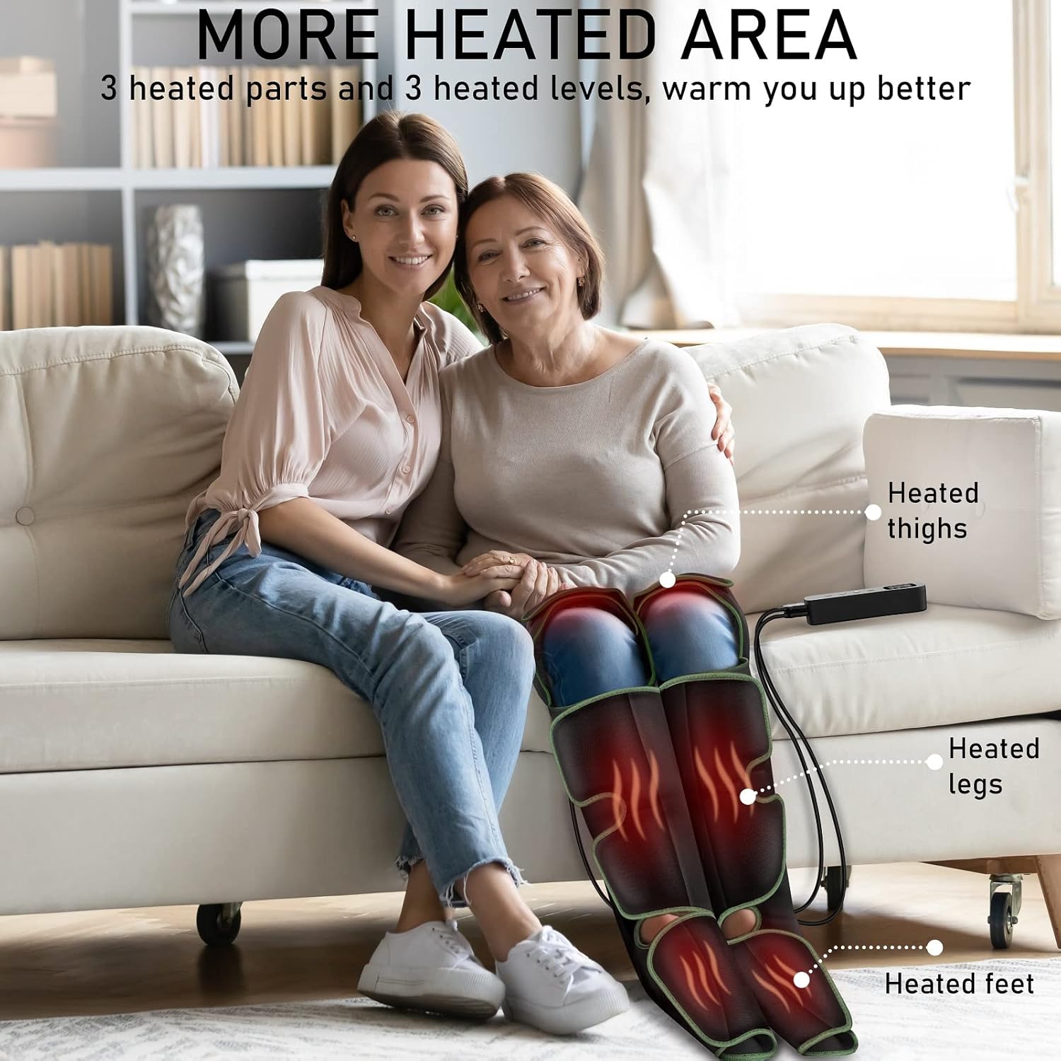 QUINEAR Leg Massager with Heat and Compression