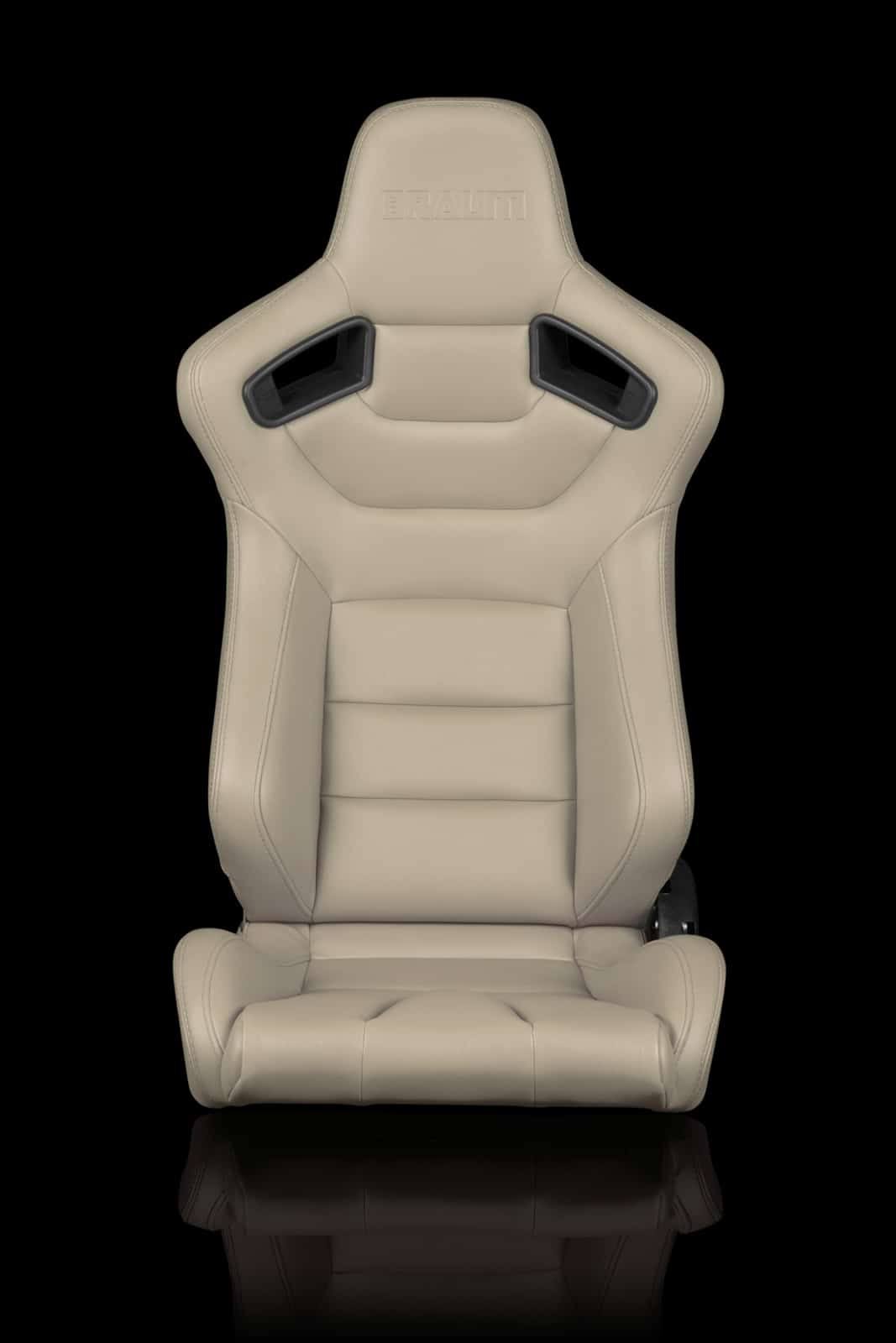Braum Elite Series Beige Leatherette Racing Seats: Pair