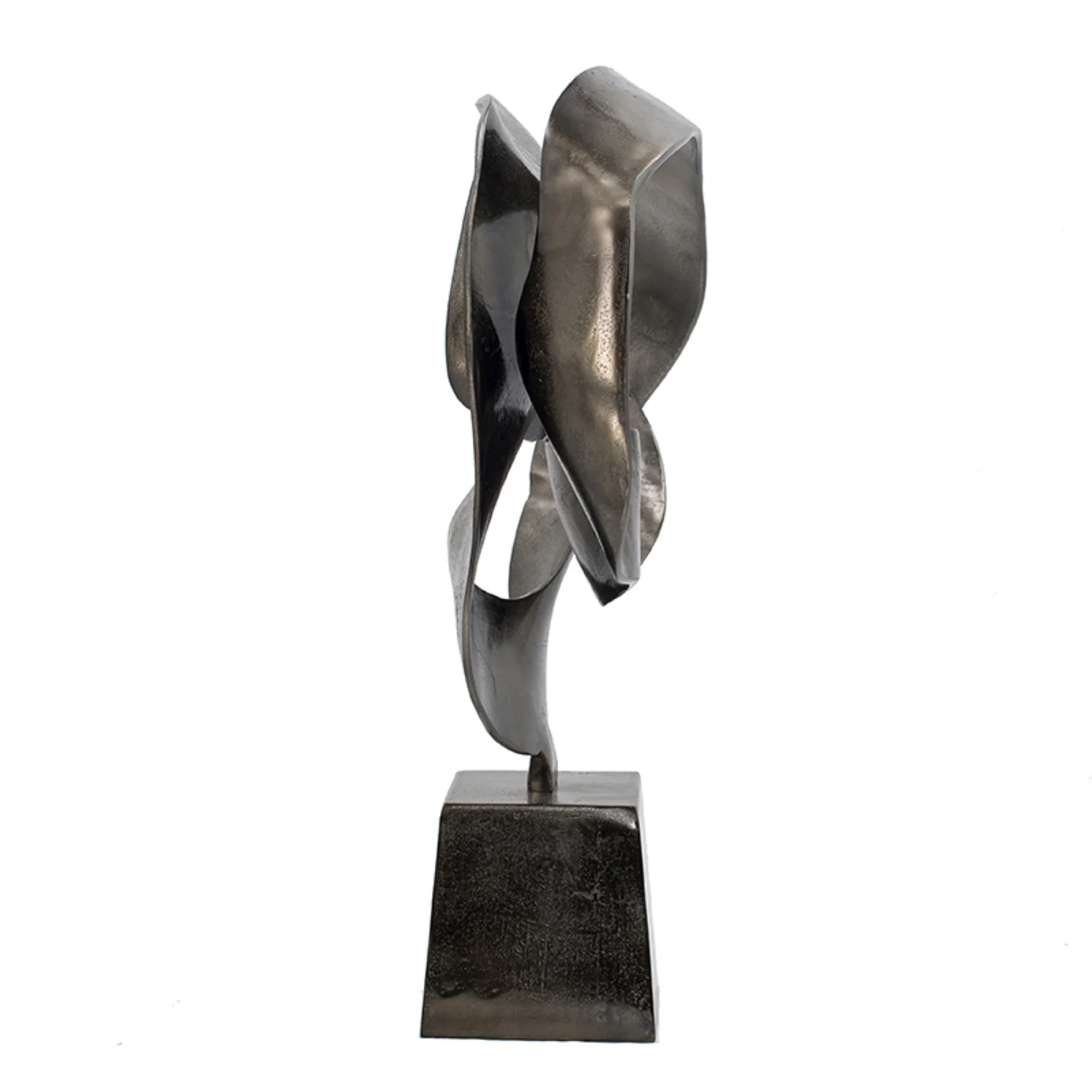 CC Home Furnishings Abstract Sculpture on Pedestal Base - 28.25" - Black