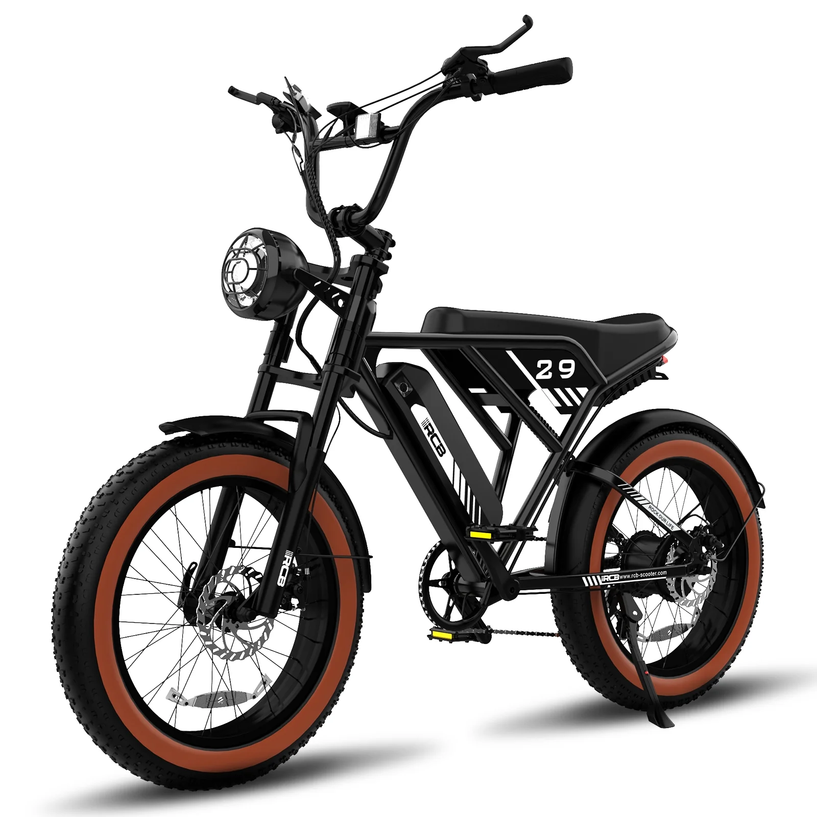 RCB 750W Electric Bike for Adults, 48V 15Ah Removable Li-Ion Battery