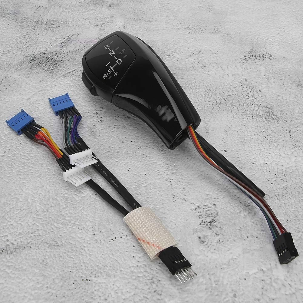 Akozon Gear Shift Knob F30 Style LHD Automatic LED Head Shifter Retrofit Kit for E81 E84 E89 E90 E91 E92 E93(Jet Black)