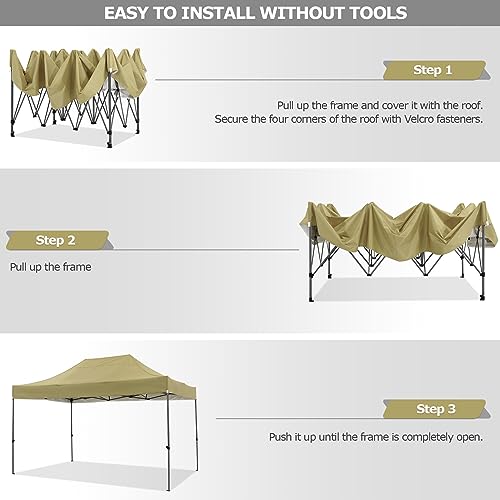 COBIZI 13x26 Pop Up Tent 13x26 Canopy with Sidewalls Heavy Duty Canopy Party Tent for Parties