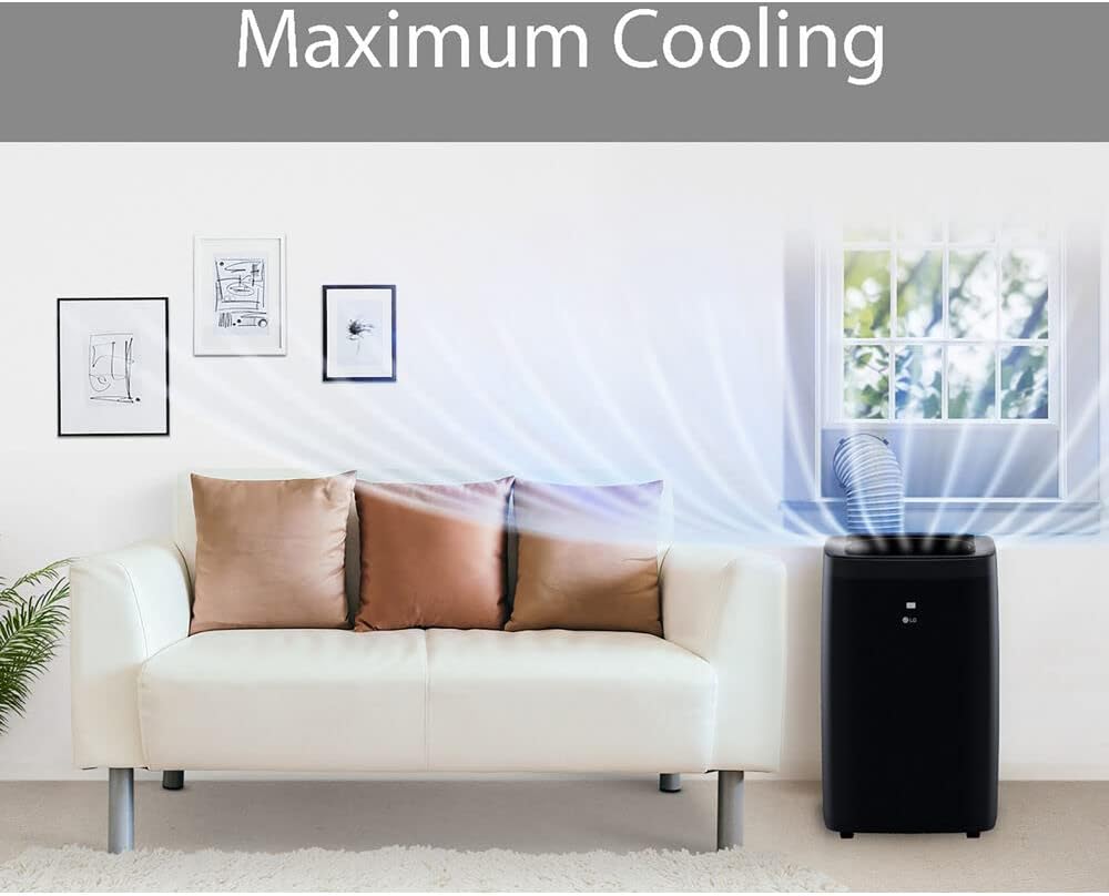 LG 8,000 BTU Smart Portable Air Conditioner, 115V, Cools 350 Sq.Ft. (14' x 25' Room Size), Portable Air Conditioner for Home with Voice Control
