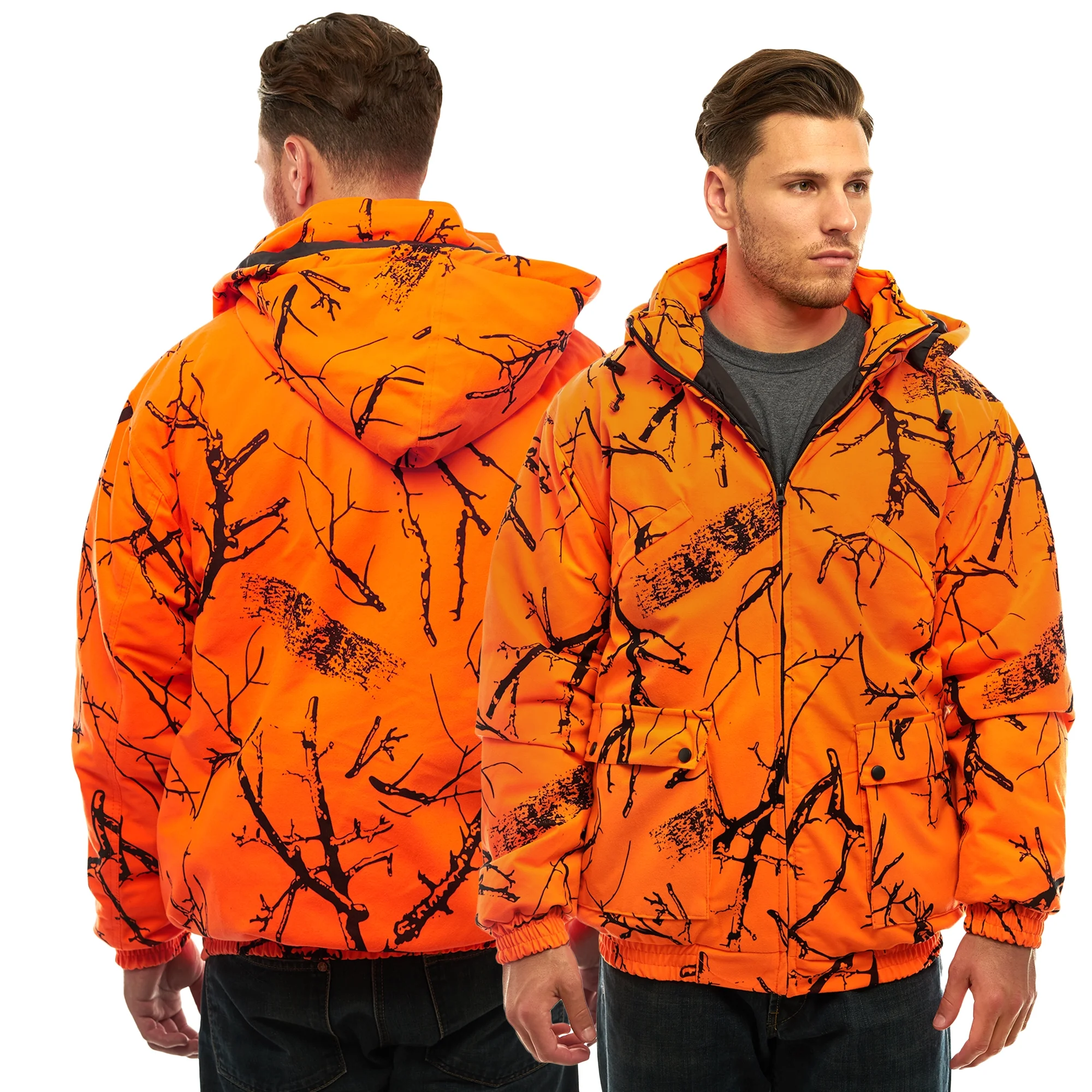 TrailCrest Adult Men’s Insulated & Waterproof Safety Tanker Jacket, 3X, Blaze Orange Camo