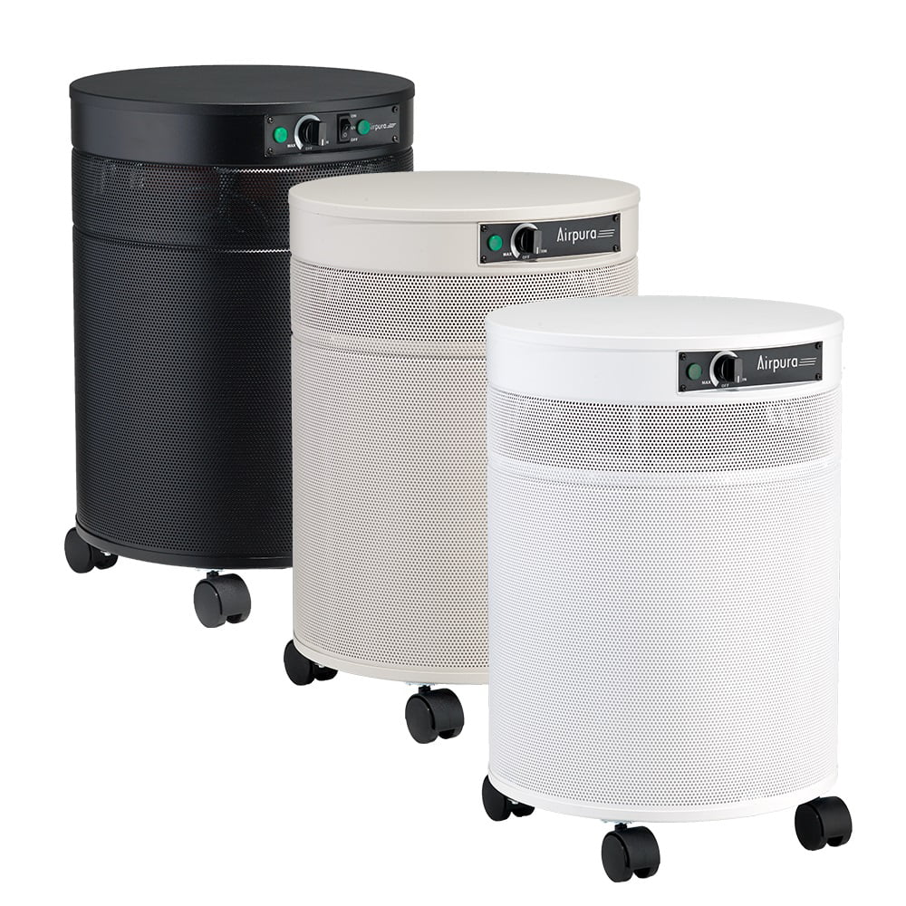 Airpura  Powdered Coated Galvanized Metal Air Purifier In Black Finish F600DLX