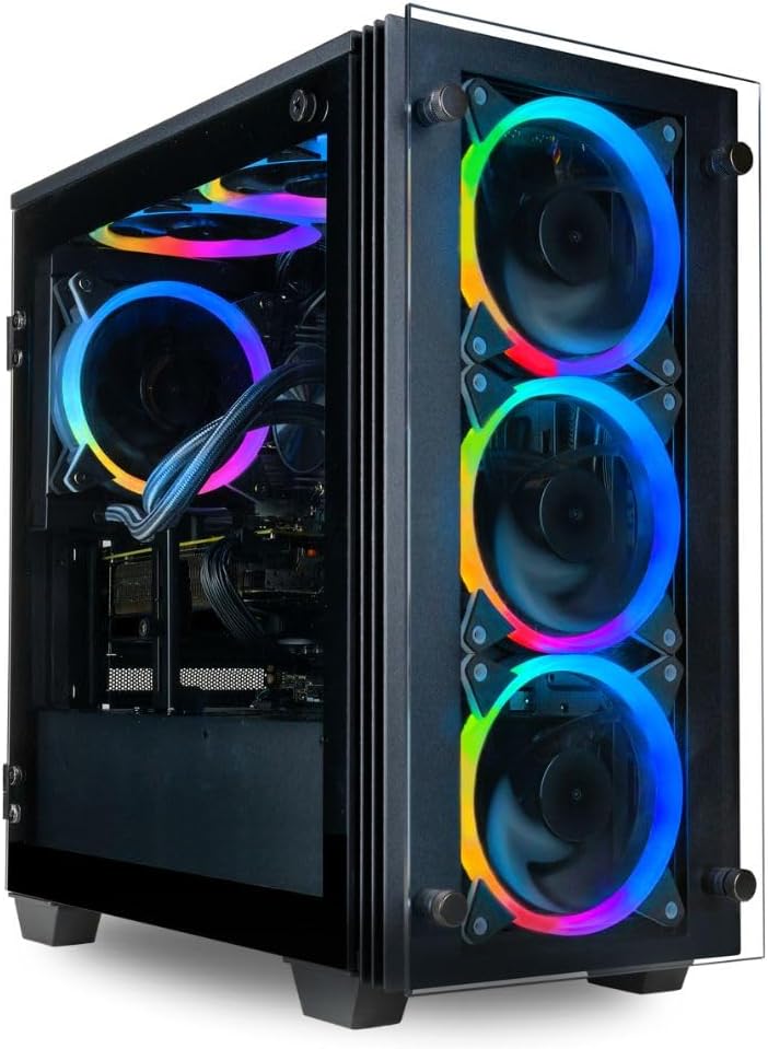 Empowered PC Stratos Micro Gaming Desktop - RTX 4060, Intel 20 Core i7-14700KF (~ i9-13900K), 32GB DDR5 RAM, 512GB NVMe SSD + 2TB HDD, WiFi