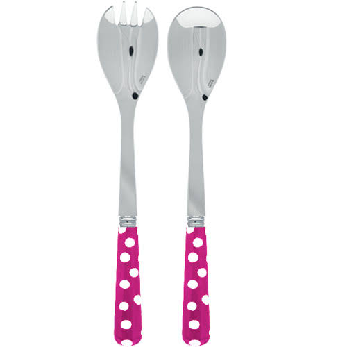 White Dots Salad Set (2 Pcs)-Grey by Sabre Paris from Didriks