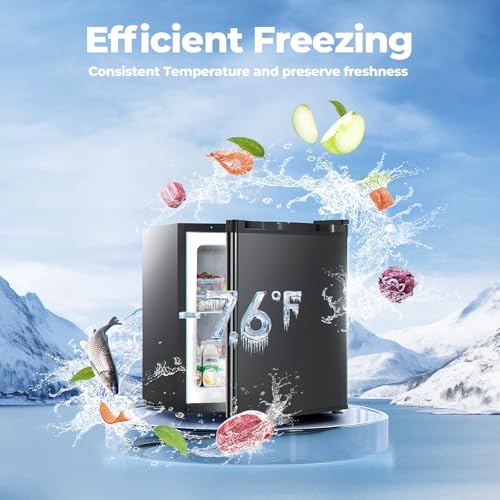 3.0 Cu.ft Upright Freezer, Small Mini Freezer with Adjustable Thermostat, Removable Shelves, Reversible Single Door, for Bedroom/Home/Dorms/Apartment