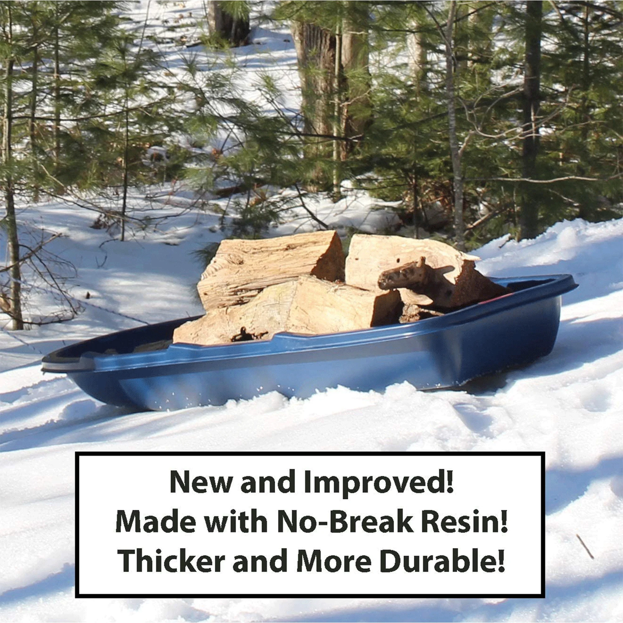 Paricon Flexible Flyer Winter Trek 66" Utility Snow Sled with Tow Rope